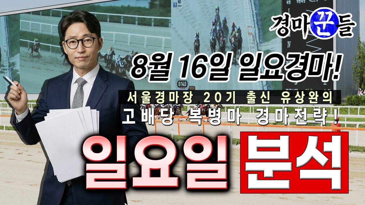 유상완!! 경마!! 8월 16일 일요 분석!!