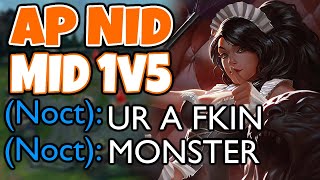 AP NIDALEE MID ACTUALLY WORKS? 1k DMG SPEARS, 1V5 IN MASTER TIER | Challenger Nid Mid | 11.14