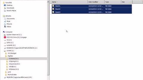 Office 2010 Class #03: Creating System Of Folders For File Management Using Windows Explorer