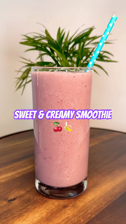 Creamy Cherry Banana Smoothie| చెర్రీ పండు స్మూతీ|Easy&Healthy 5-Min Smoothie Recipes#food#shorts#yt