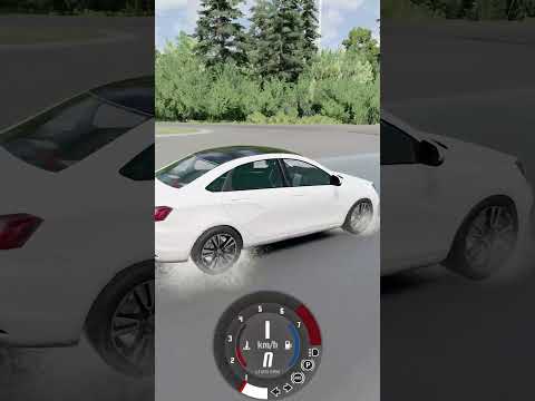 У какой машины лучше тормоз 😂 #shorts BeamNG Drive