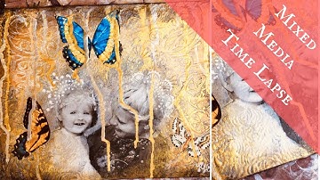 Mixed Media Art Time Lapse: Butterfly Baby