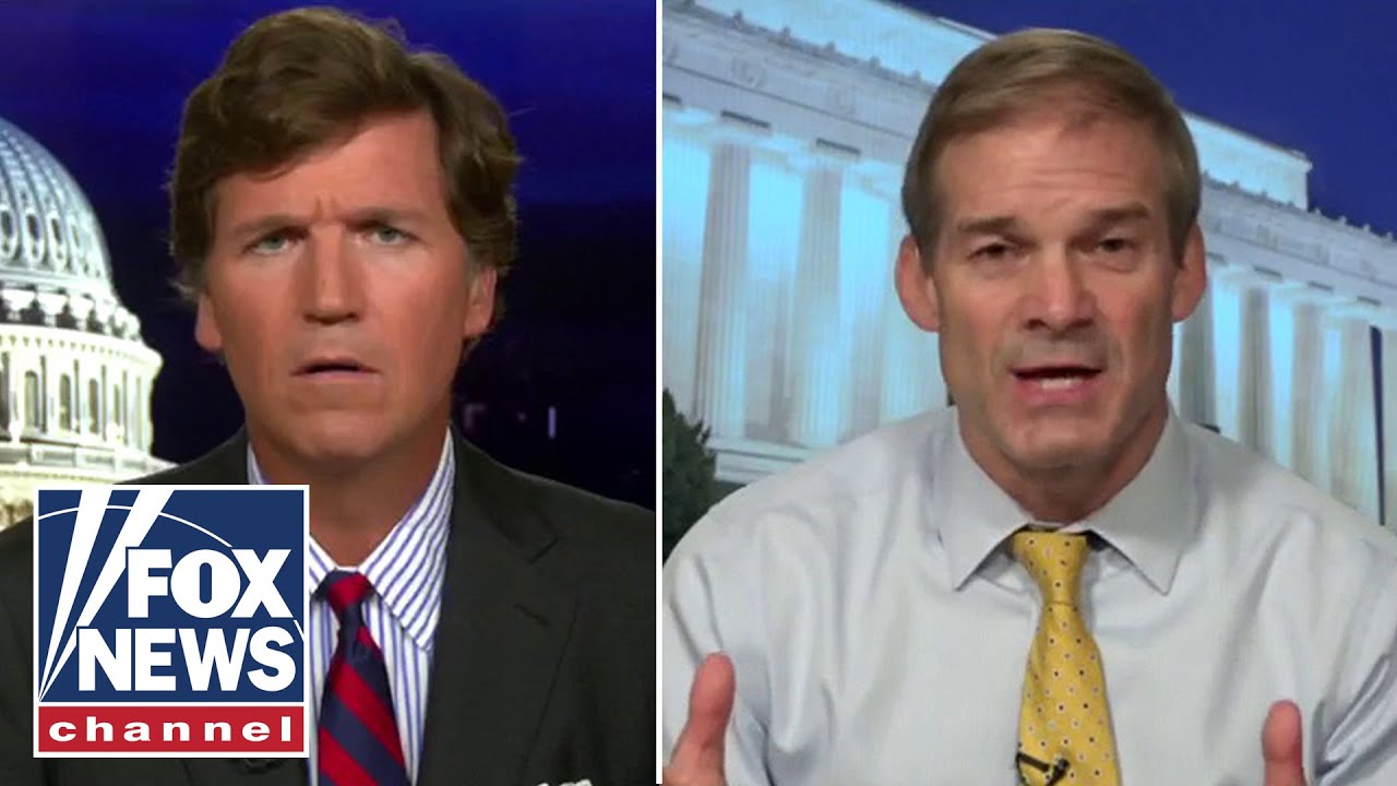 ⁣Tucker grills Jim Jordan on why he took campaign donations from Google