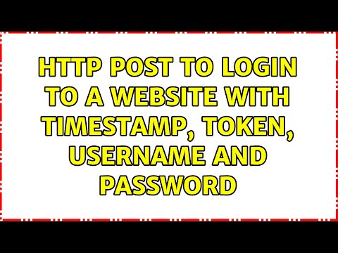 HTTP Post to login to a website with timestamp, token, username and password