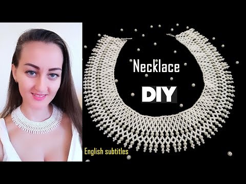 Шикарное Ожерелье из Бисера и Бусин/ Necklace of beads diy Tutorial
