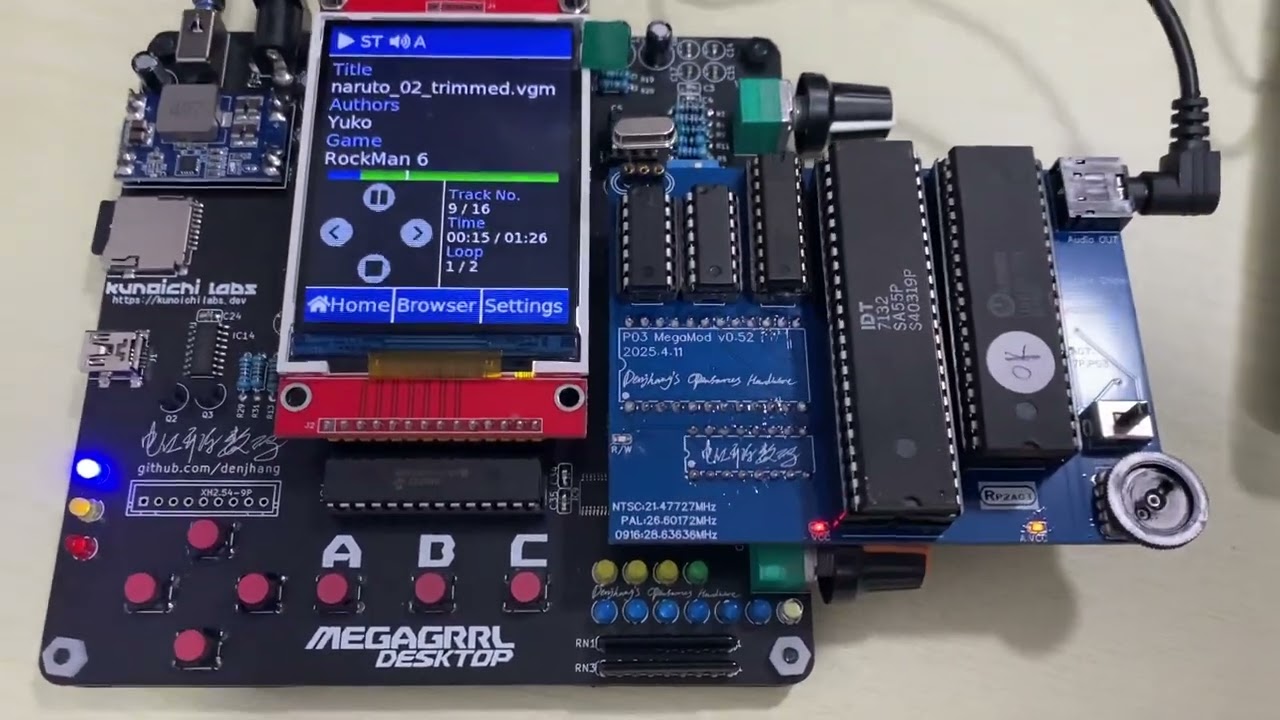 PARA MEMORYⅡ 記憶力増強装置 NES MegaMod - RP2A03 Hardware VGM Player from Denjhang's Retro