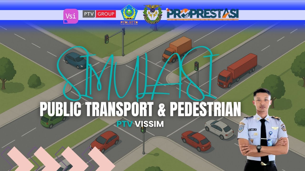 TUTORIAL PUBLIC TRANSPORT & PEDESTRIAN I PTV VISSIM - YouTube