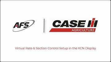 Virtual Rate and Section Control Setup in the XCN Display