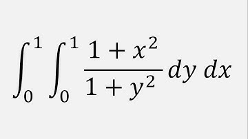 Double Integral: (1 + x^2)/(1 + y^2) dy dx, y = 0 to 1 , x = 0 to 1
