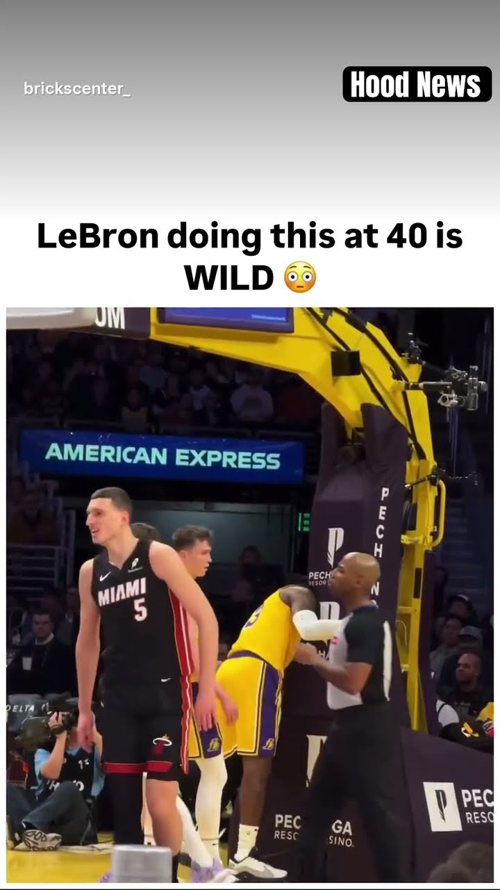 Lebron doing this at 40 is WILD #hoodnews #lebronjames #viralvideo #trending #basketball #sports #us