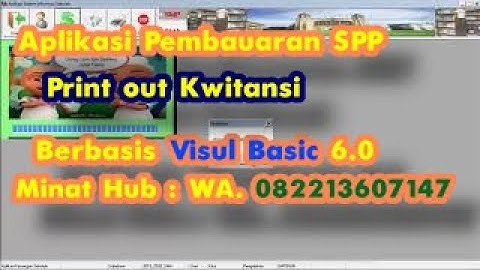 Aplilkasi PEmbayaran SPP  Berbasis Visual Basic 6.0 #Video2