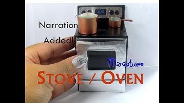 DIY Wood Smooth Surface Stove Oven Dollhouse Miniature with Narration Whirlpool Inspired