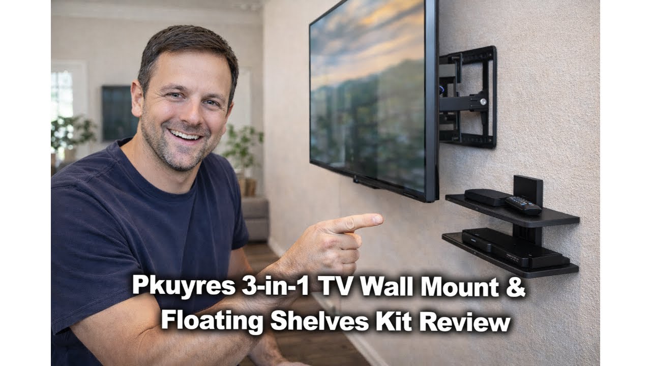 📺 Обзор комплекта настенного крепления для телевизора Pkuyres 3-в-1 и подвесных полок – стоит ли ...