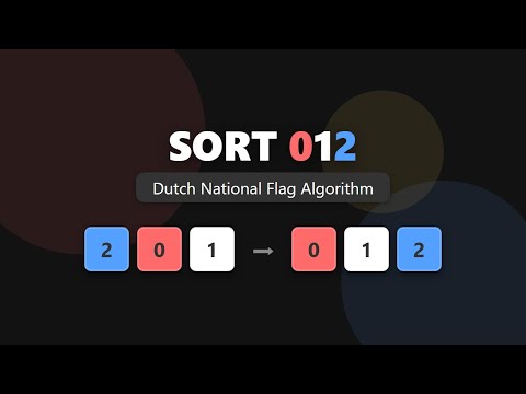 Sort Colors - Dutch National Flag Algorithm (LeetCode Solution)