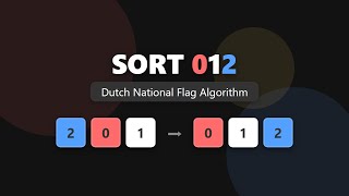 Sort Colors - Dutch National Flag Algorithm (LeetCode Solution)