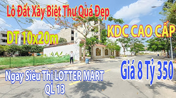 Bán Đất Biệt Thự KDC The Seasons Lái Thiêu TP Thuận An, 10x20m, Cách Quốc Lộ 13 100m