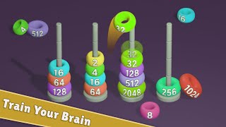 2048 Sort Stack Merge Gameplay Android screenshot 3
