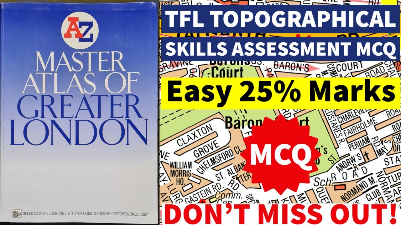TfL Topographical Assessment | MSQ questions worth 25% marks | A to Z Master Atlas Greater Londonpco