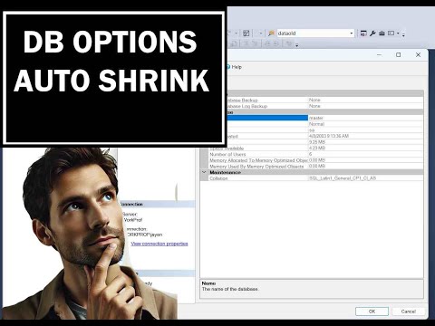 DB Options:- Auto Shrink =OFF  and why shrinking is bad
