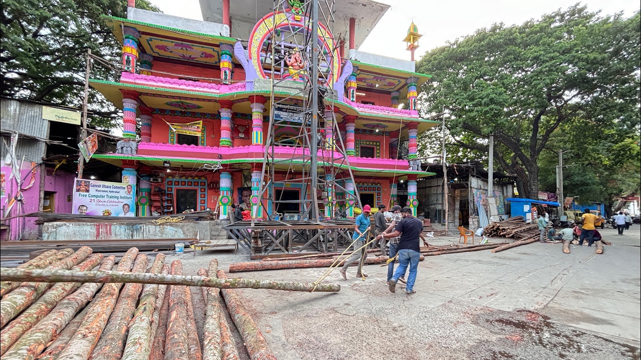 Khairatabad Ganesh ￼morning update 😍🙏jai Sri Ganesha Jai Sri ram 🥰🥰