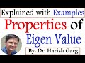 Properties of Eigen Values and Vectors