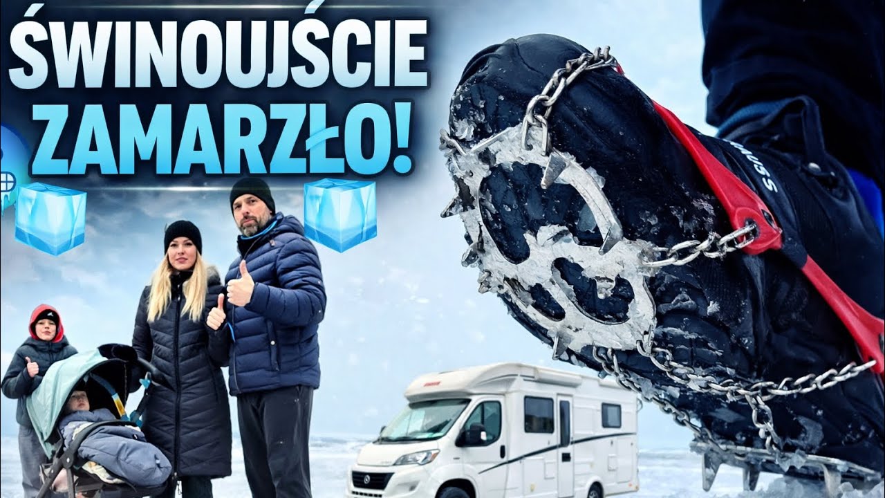 Takiego Świnoujścia jeszcze nie było! Zamarznięte morze i arktyczny klimat ❄️