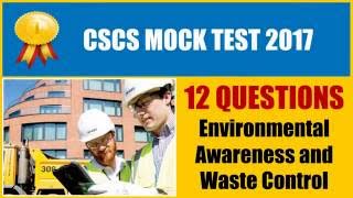 CSCS 2016 - Environmental Awareness and Waste Control