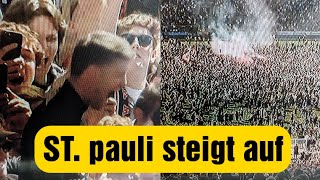 2 Bundesliga ST. pauli steigt auf Fan stürmen Platz  !! #stpauli #hamburg # Aufstieg