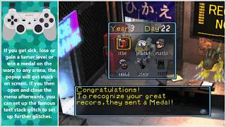 Digimon World | Glitch | Text stacking via Arena
Getting a tamer level down due to being overleveled does not work for this. Its not really any more useful than the other setups, though its interesting this works none the less. Digimon World | Glitch | Text stacking via Arena