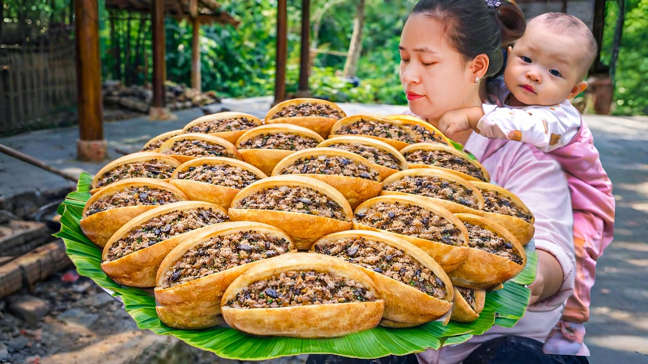Ly Thi Ca Membuat Donat Goreng Tradisional Empuk & Lembut untuk Dijual di Pasar Desa
