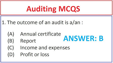 Auditing MCQs | Senior Auditor Test Preparation | Most Important Auditing MCQs | Commerce MCQs |
