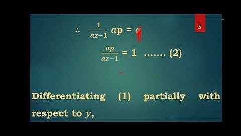 log(az-1)= x+ay+b eliminate constants #pde#ode#