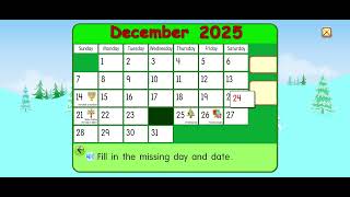 Starfall Calendar December 24, 2025