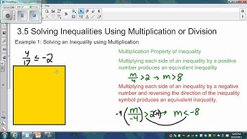 3.5 video lesson multiplication and division of inequalities