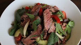 泰式牛肉沙律 - 烤牛排和香菜 - 一道清爽的菜 - Thai Beef Salad - Morgane&#39;s