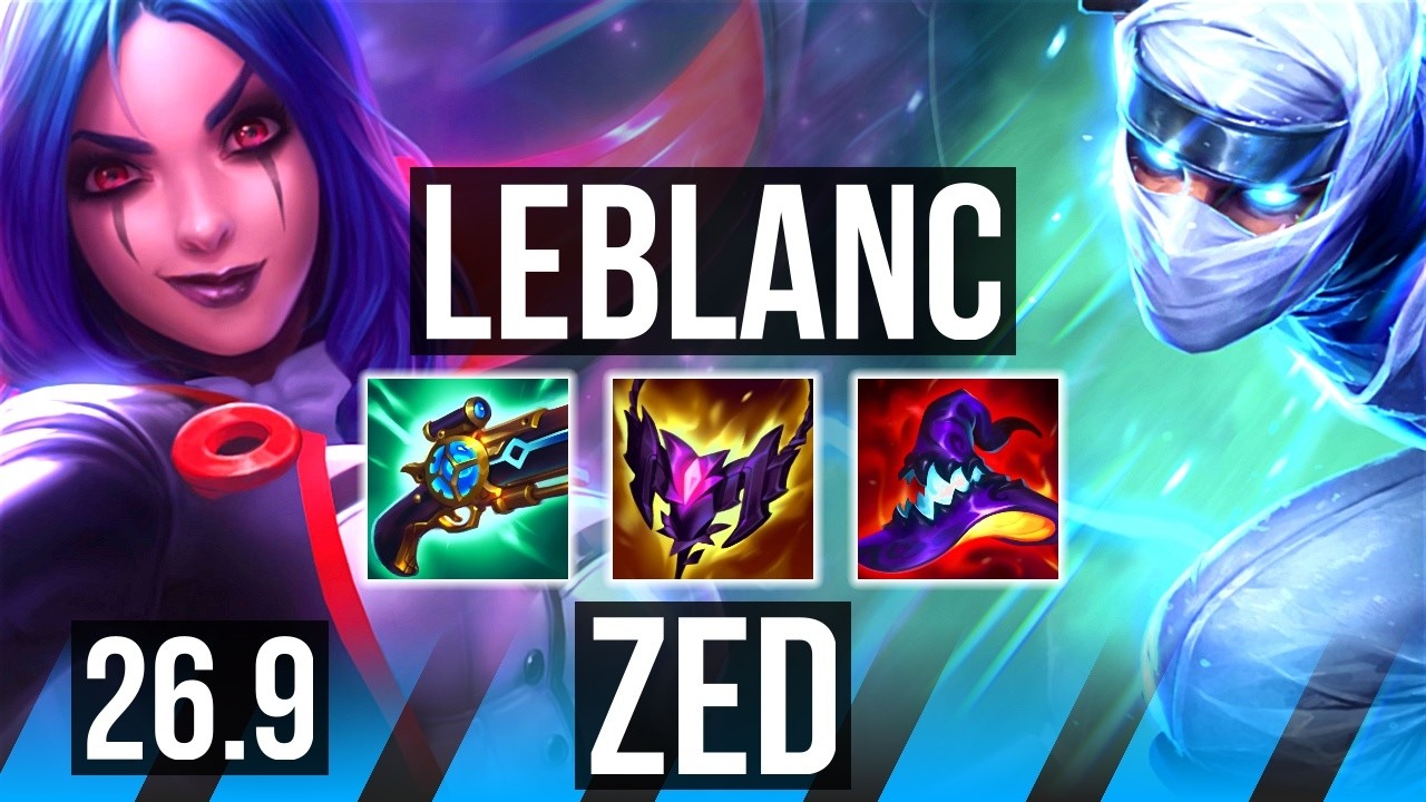 lol( ˙◊˙ )ページ LEBLANC vs ZED (MID) | EUW Challenger | 26.9 - YouTube