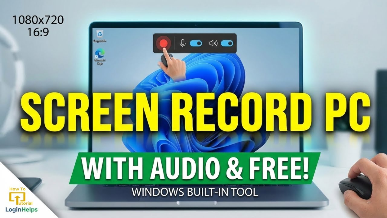 How To Screen Record PC With Audio Free Method (2026) ✅ No Software Needed! Record Screen on Laptop