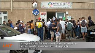 Clavijo critica la falta de planificación del Estado en el proceso de regularización de inmigrantes