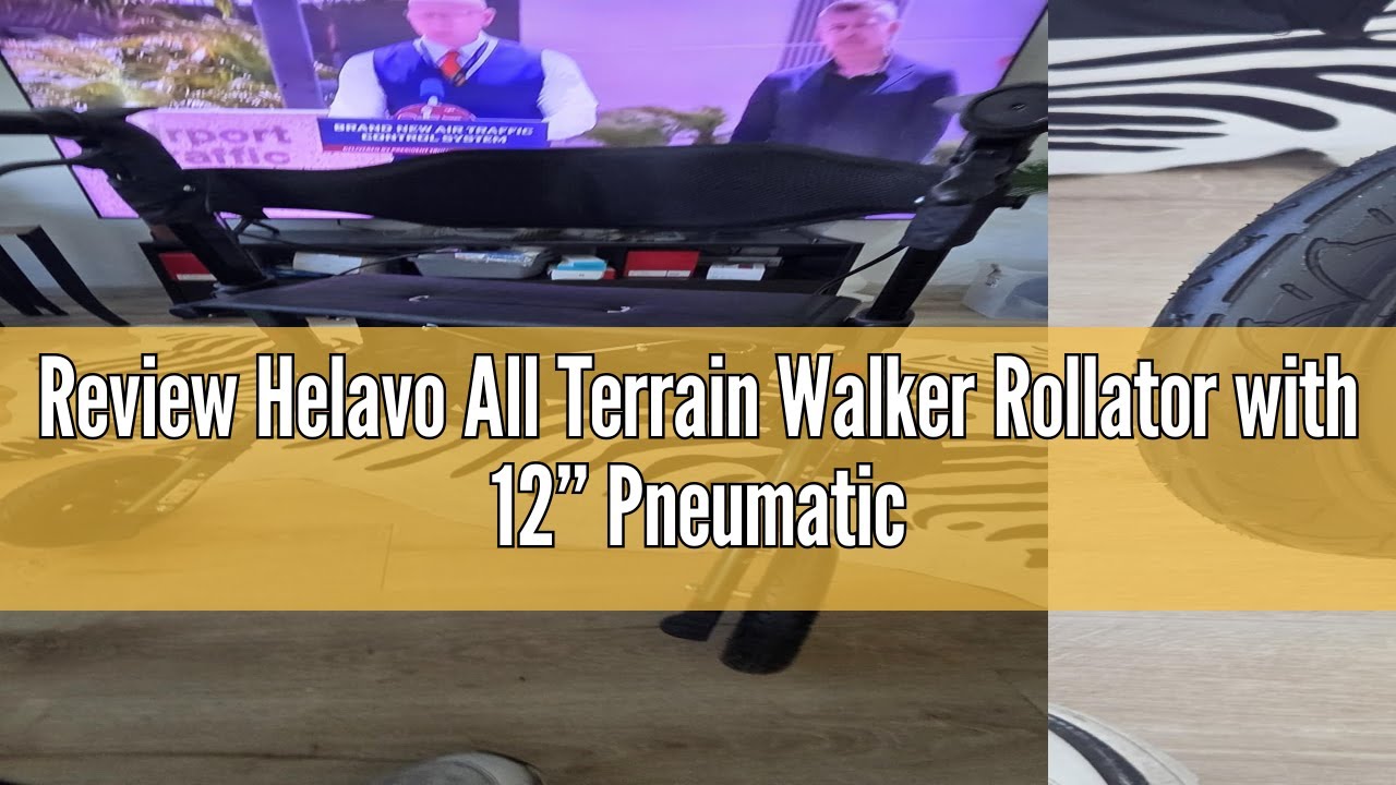 Review Helavo All Terrain Walker Rollator with 12” Pneumatic Tires – Foldable Outdoor Walkers for Se