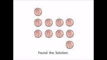 Coin Puzzle Make three rows of coins into five straight rows