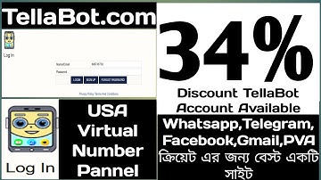 How to Use TellaBot Account | USA Virtual Number Verification Side | USA Portal Number Side