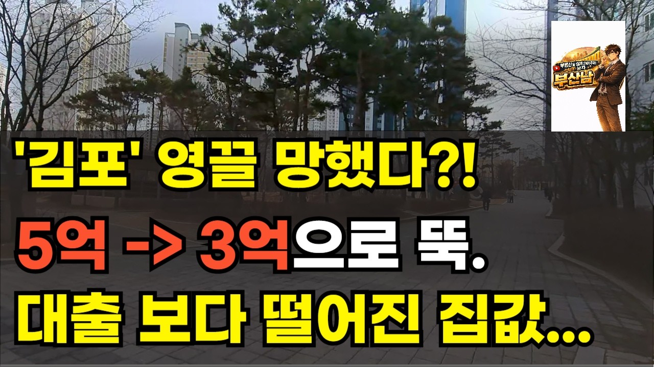 대출 4억인데 집값은 3억대? 김포 영끌족의 현실! 5억주고 산 김포 아파트 영끌의 결말! 린비트 아파트 부동산 투자 하락 폭락 상승 이야기
