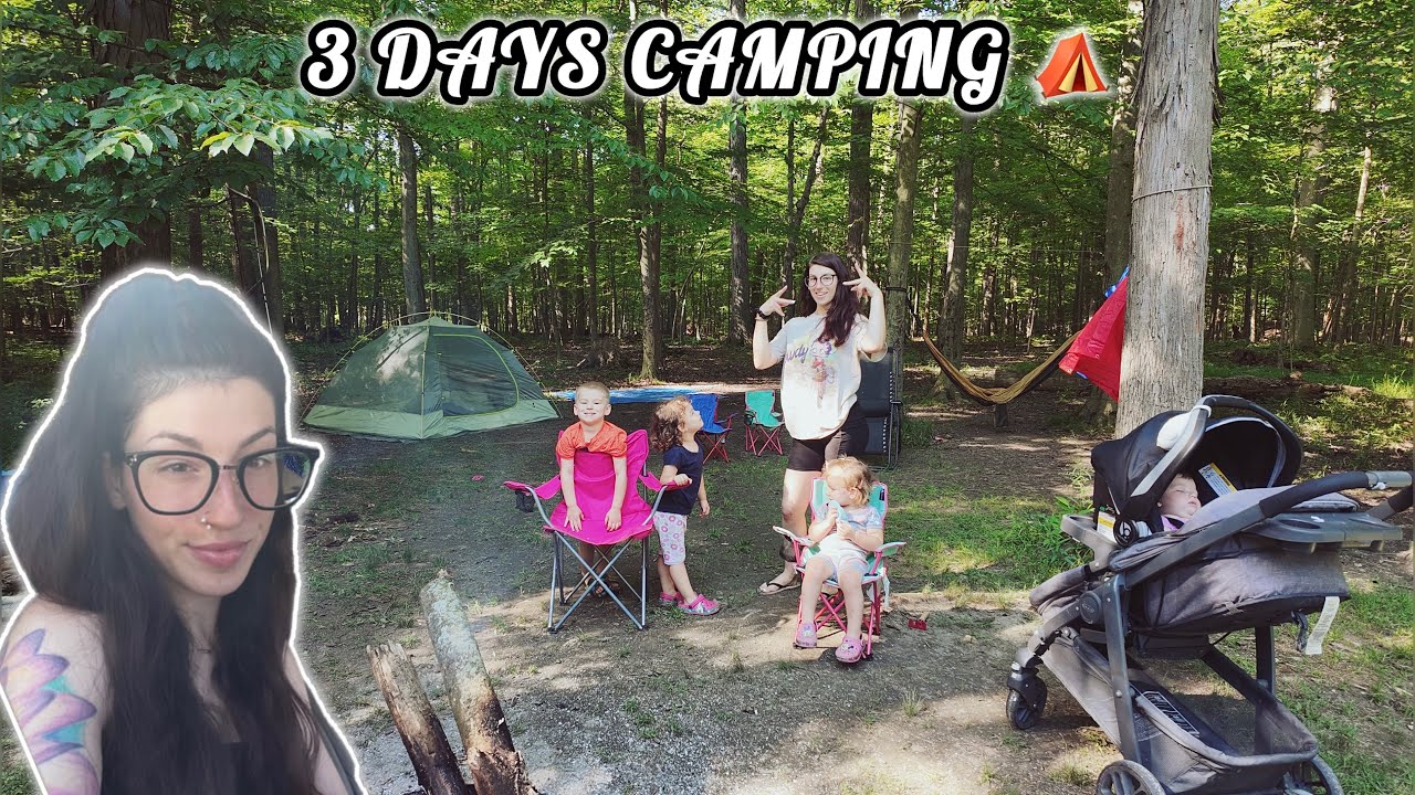 Single Mom of 4 Babies Ohio Camping Trip - Baptized in a Lake, Cooking over a fire, + more
