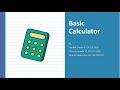 Basic Calculator using java | oops with java | SVCE Bengaluru