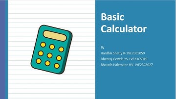Basic Calculator using java | oops with java | SVCE Bengaluru