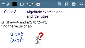 If a-b=6 and a^2+b^2=42,find the value of ab.|Algebraic expressions and identities|Important