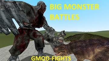 BIG MONSTER BATTLES - PAINKILLER + TUROK - GMOD-FIGHTS