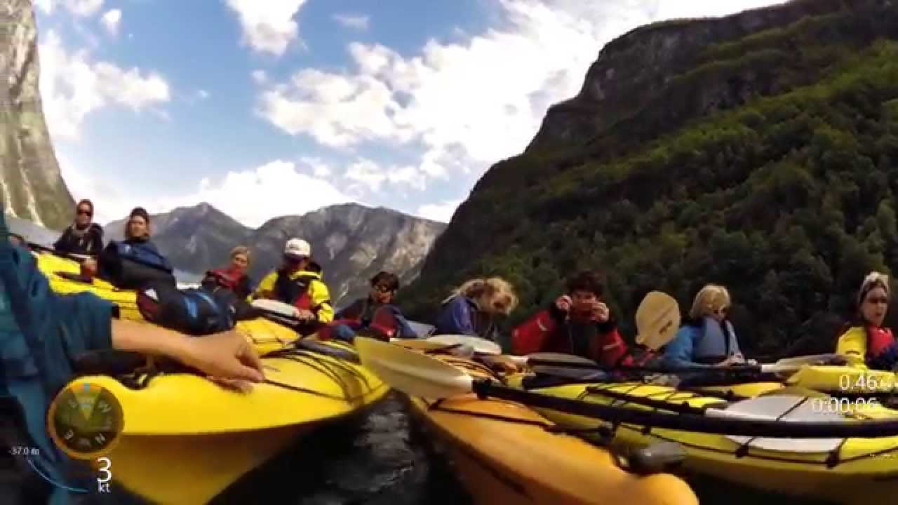 Stegen, Nærøyfjorden  padling, yoga, bading