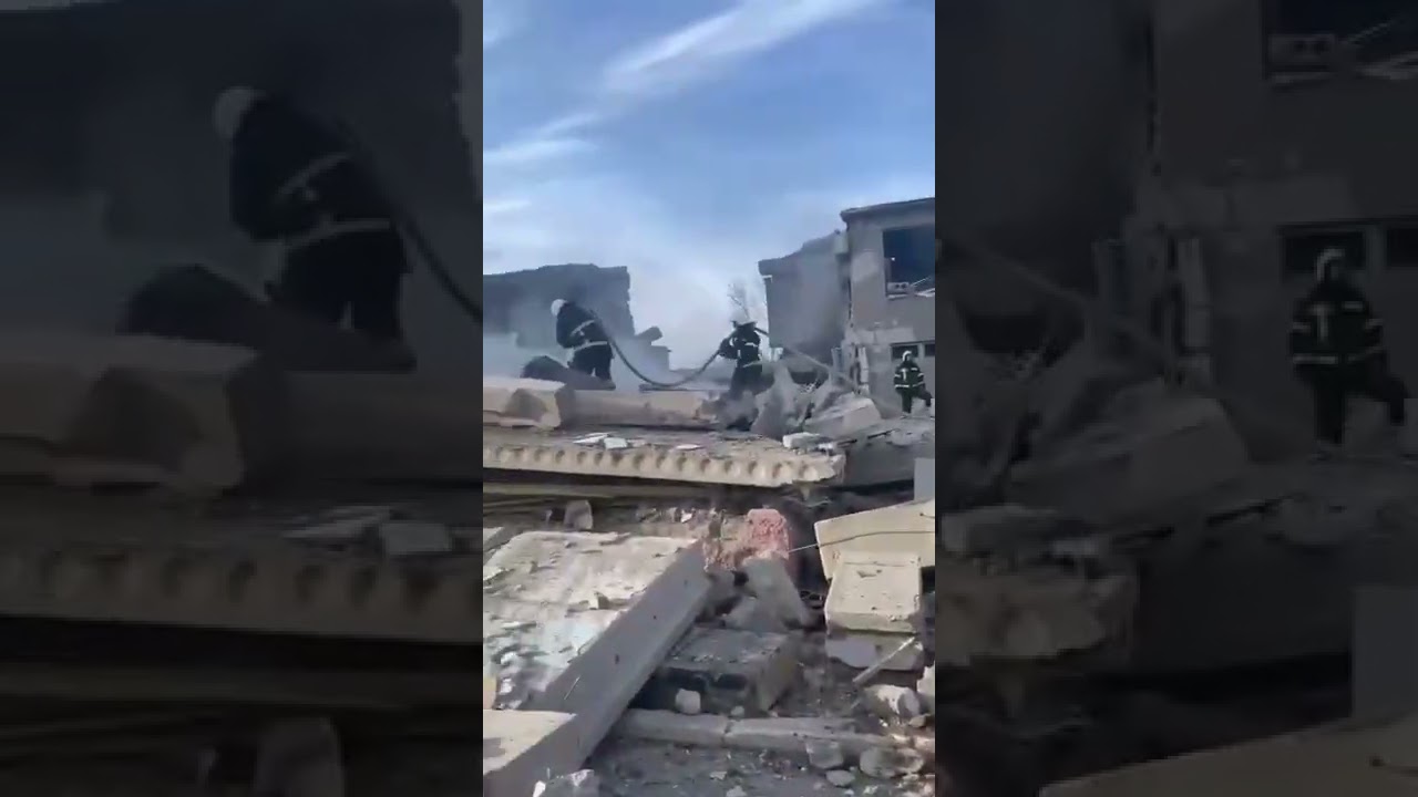 bombed-out school in Nikolaev