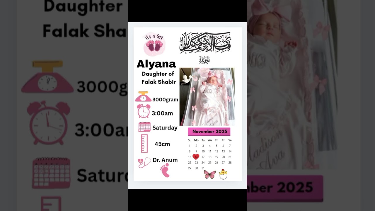 New born baby details frame 🖼️ Available only in soft form.Price: Rs 100/-